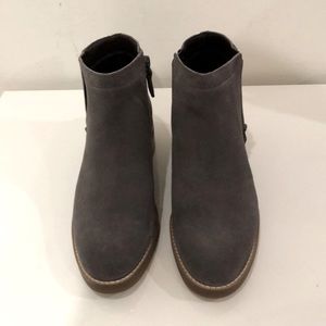 Cole Haan Gray Suede Ankle Boots